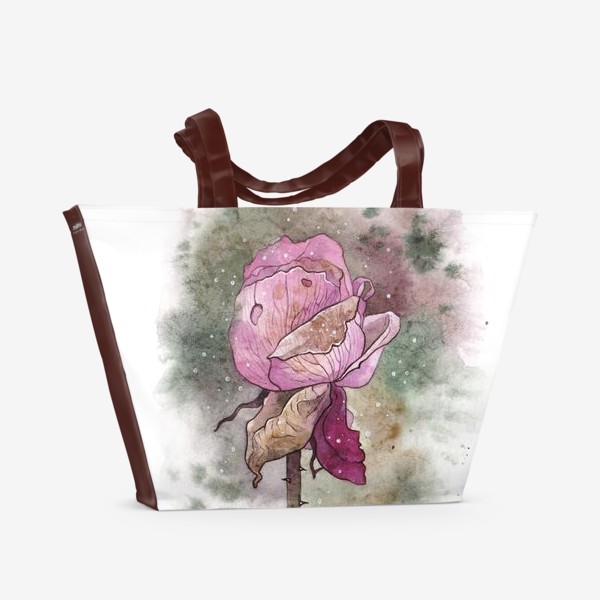 Пляжная сумка «Ботаника. Цветы. Роза»