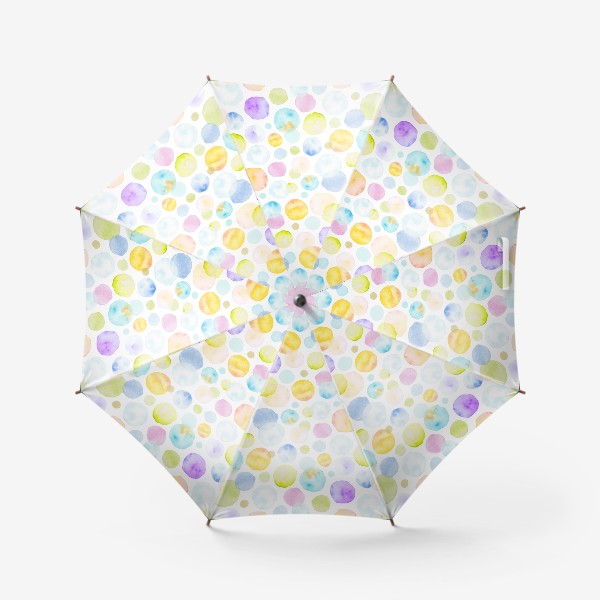 Зонт «Цветные акварельные круги.»