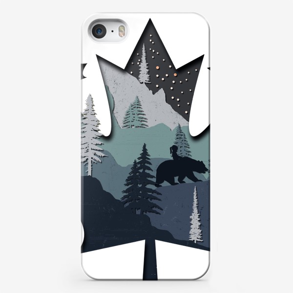 Чехол iPhone «Дикие Друзья. Девочка и Медведь.»