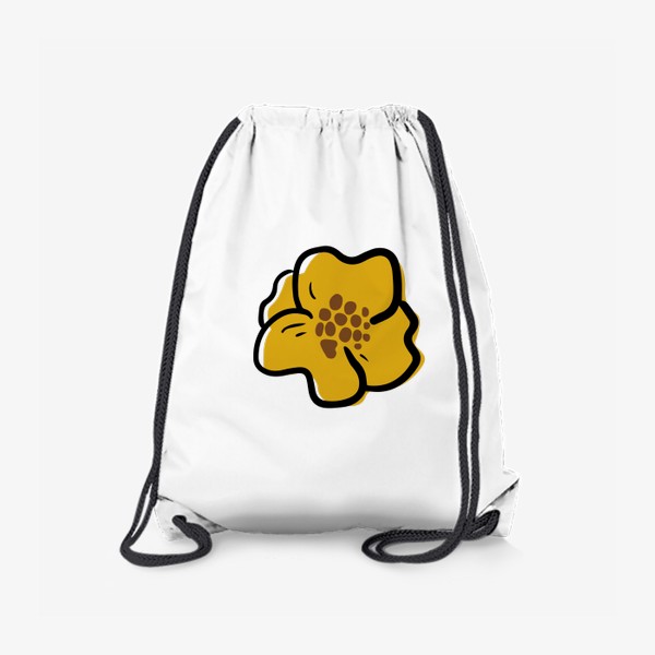 Рюкзак «Жёлтый контурный цветок»