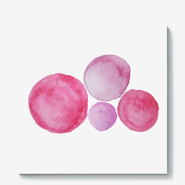 Холст «Розовые акварельные пятна»