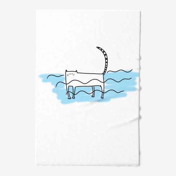 Полотенце «Морской котик. Котик в море. Летнее»