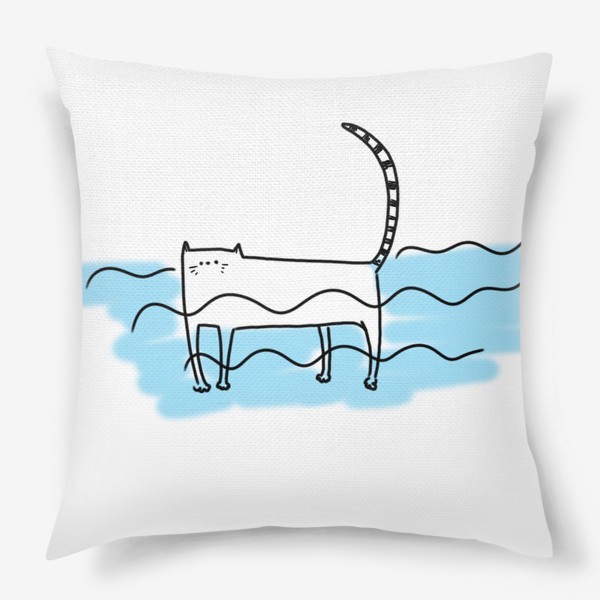 Подушка «Морской котик. Котик в море. Летнее»