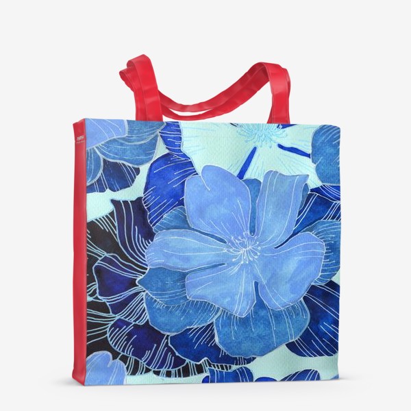 Сумка-шоппер «Голубые цветы»