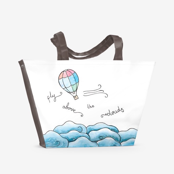 Пляжная сумка «Fly above the clouds»
