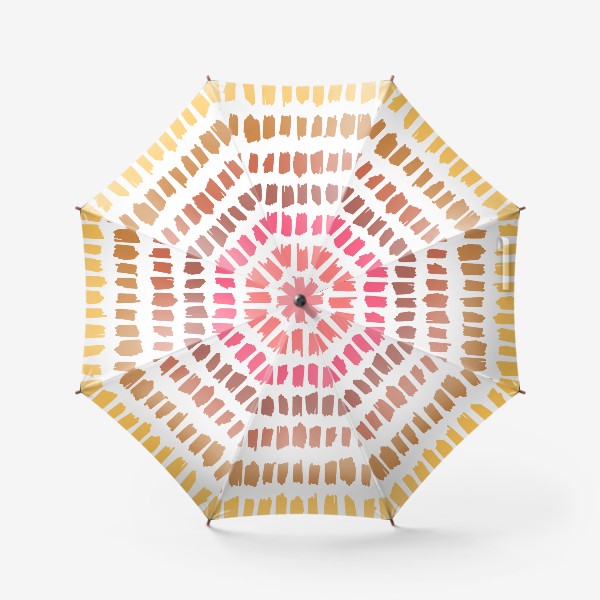 Зонт «Минималистичные абстрактные мазки в жёлтой и коралловой гамме»