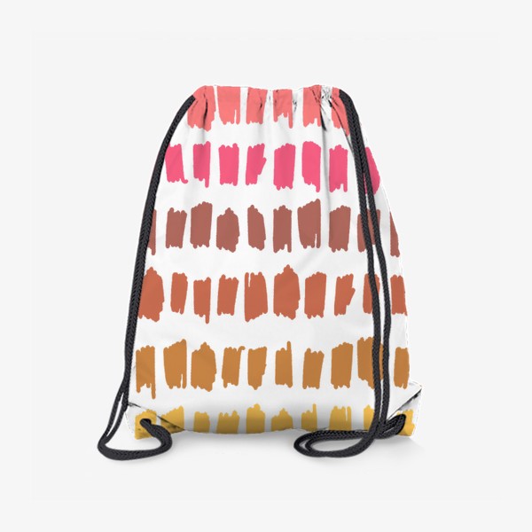 Рюкзак «Минималистичные абстрактные мазки в жёлтой и коралловой гамме»