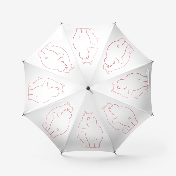 Зонт «Влюблённые мишки - в подарок девушке, ребенку»