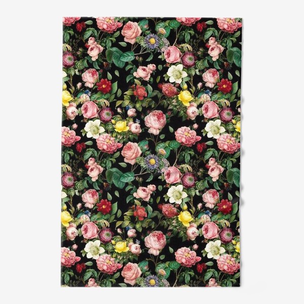 Полотенце «Узор из разноцветных цветов»