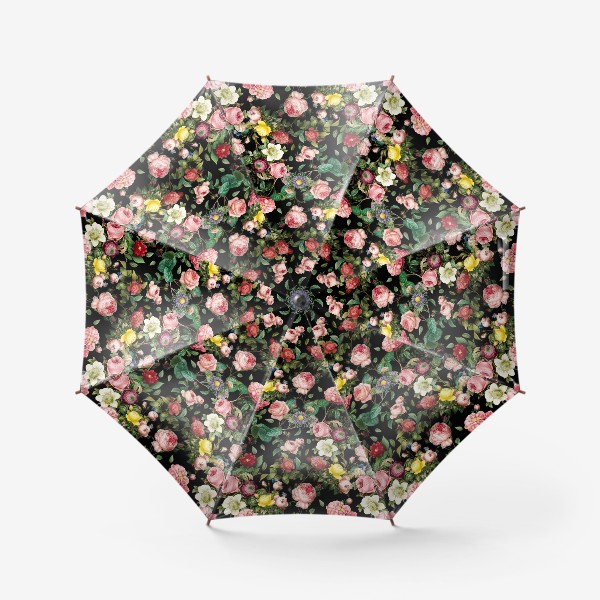 Зонт «Узор из разноцветных цветов»