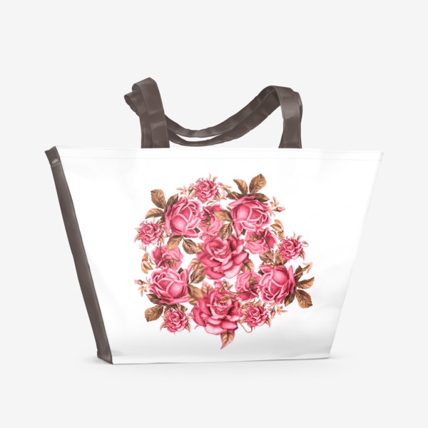 Пляжная сумка «патерн розы»