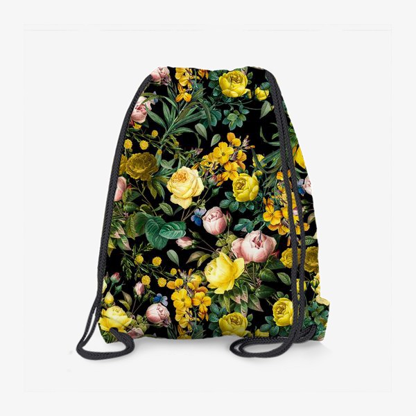 Рюкзак «Узор из жёлтых и розовых роз »