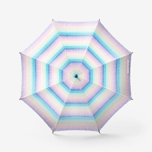 Зонт «Паттерн градиентные полоски в розовой и голубой гамме»