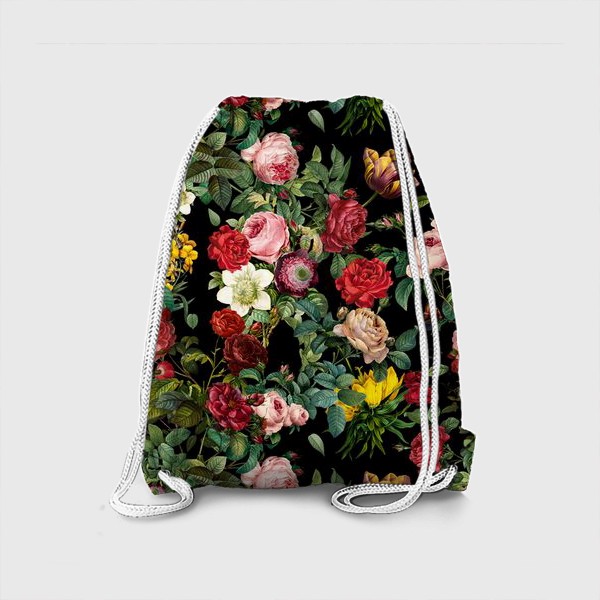 Рюкзак «Узор из цветов и бабочек»
