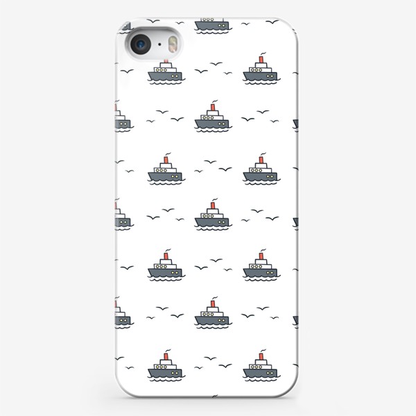 Чехол iPhone «Кораблики, море, чайки»