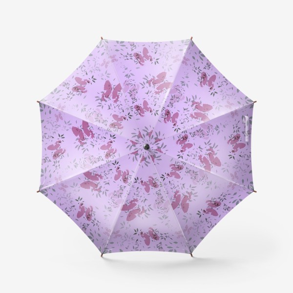 Зонт «Бабочки с листьями»