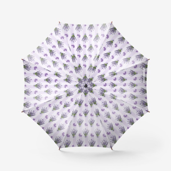 Зонт «Лаванда с бабочками»