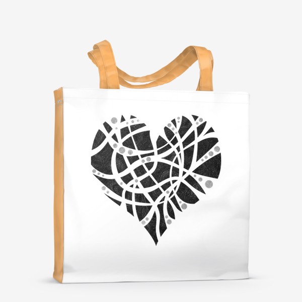 Сумка-шоппер «Гранжевое мозаичное сердце»