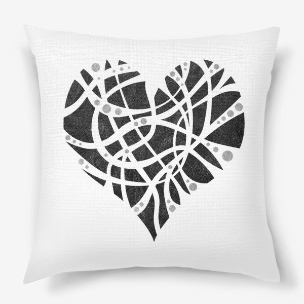Подушка «Гранжевое мозаичное сердце»