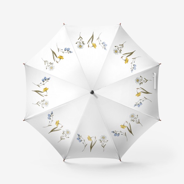 Зонт «Цветы (ромашка, нарцисс, колокольчик)»