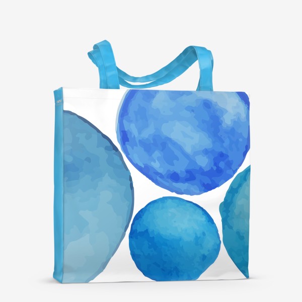 Сумка-шоппер «Голубые акварельные пятна»