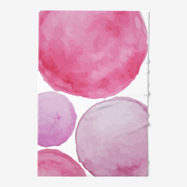 Полотенце «Розовые акварельные пятна»