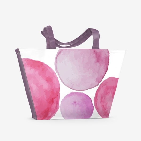 Пляжная сумка &laquo;Розовые акварельные пятна&raquo;