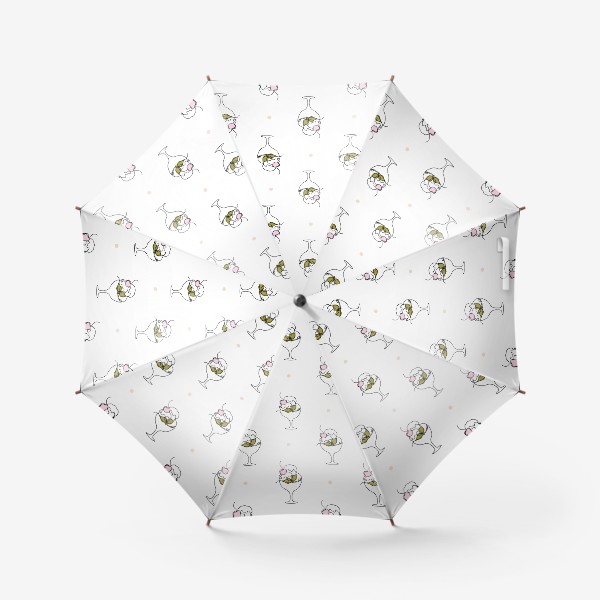 Зонт «Нежный принт с мороженым»