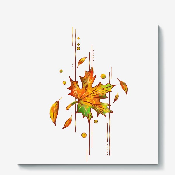 Холст «Осенний кленовый лист»