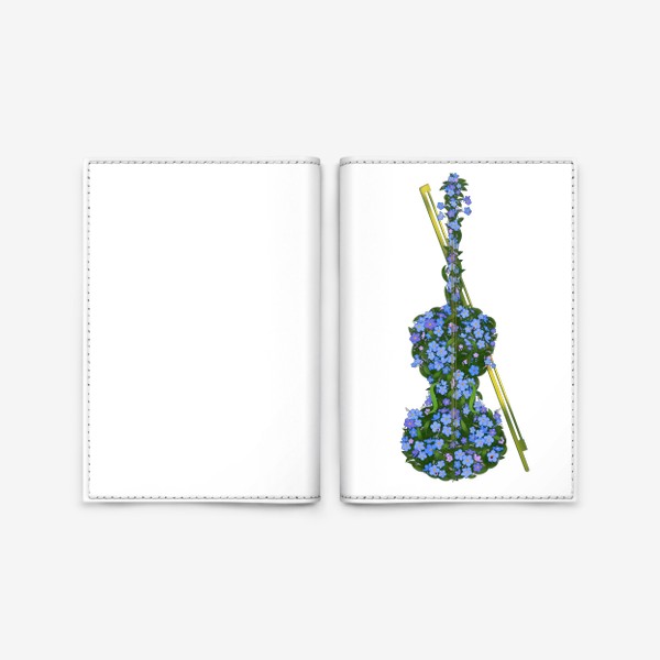 Обложка для паспорта «Незабудковая скрипка»