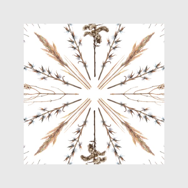 Скатерть «Сухие зимние травы. Орнамент»