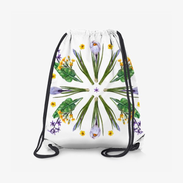 Рюкзак «Весенние цветы. Примула, гиацинт, крокус.»