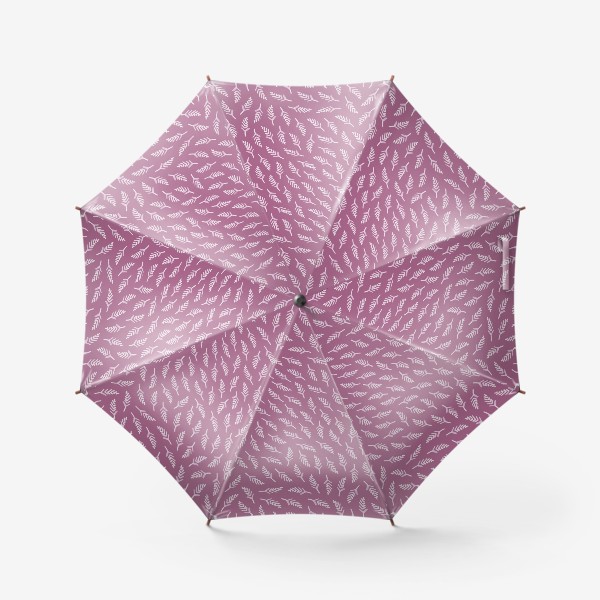 Зонт &laquo;Листья на розовом&raquo;