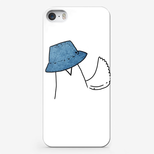 Чехол iPhone «Птица в панамке. Тренд лета»