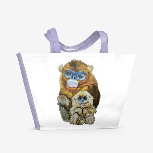 Пляжная сумка «Курносые обезьянки»