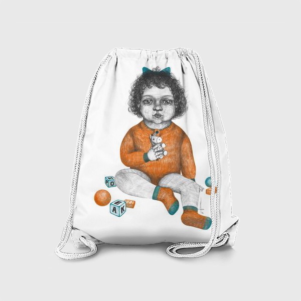 Рюкзак «Девочка карапуз ребёнок с игрушками»