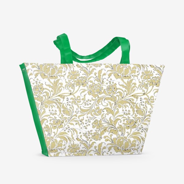 Пляжная сумка «Золотой бесшовный орнамент»