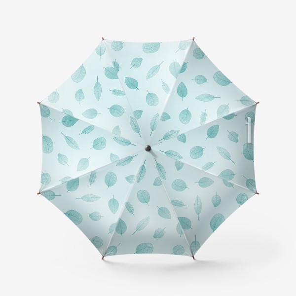 Зонт «Светло-зеленый паттерн с листьями»