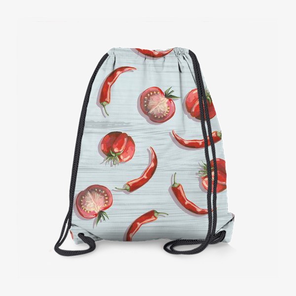 Рюкзак «Красные томаты на голубом»