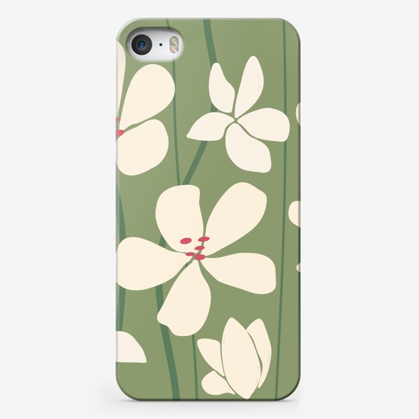 Чехол iPhone «Цветочное поле, ретро»