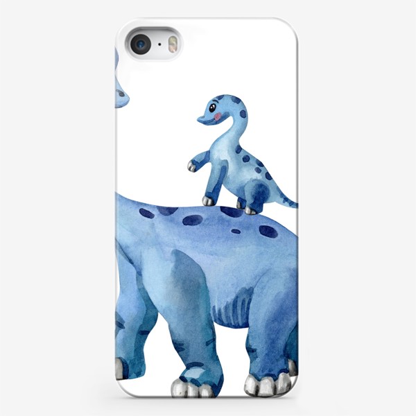 Чехол iPhone «Динозавры. Мама и малыш»