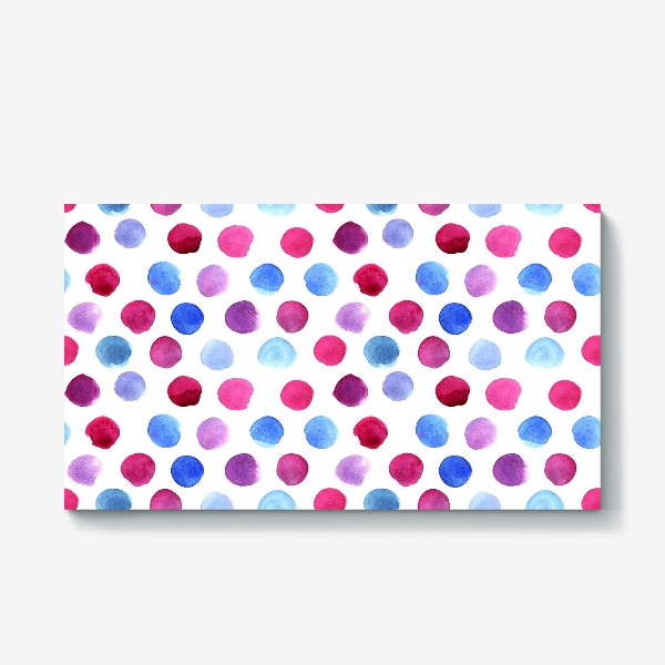 Холст «Watercolor spots, seamless pattern»