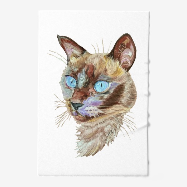 Полотенце «Портрет сиамской кошки»