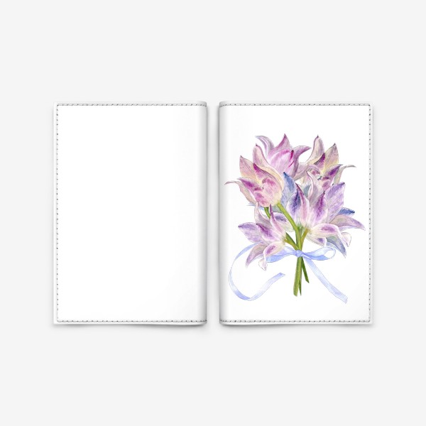 Обложка для паспорта «Букет тюльпанов»