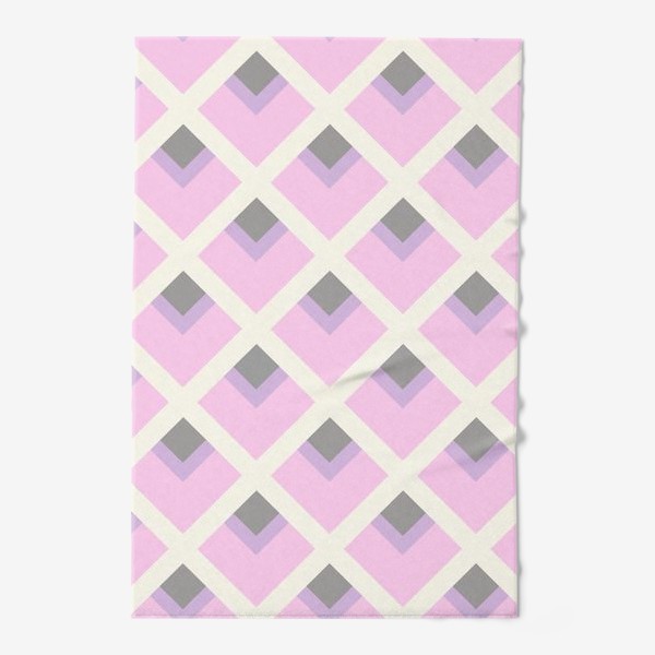 Полотенце «Розовая геометрия»