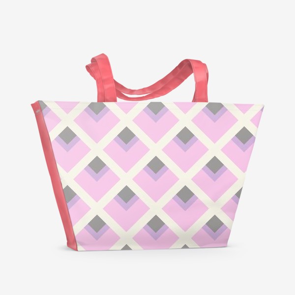 Пляжная сумка «Розовая геометрия»