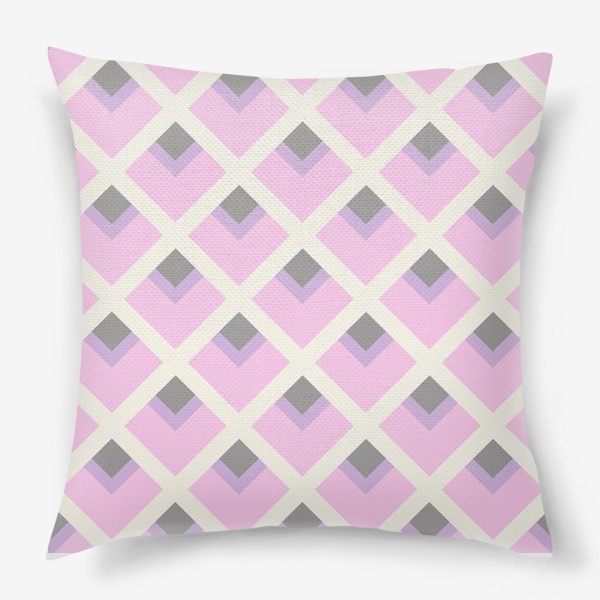 Подушка «Розовая геометрия»