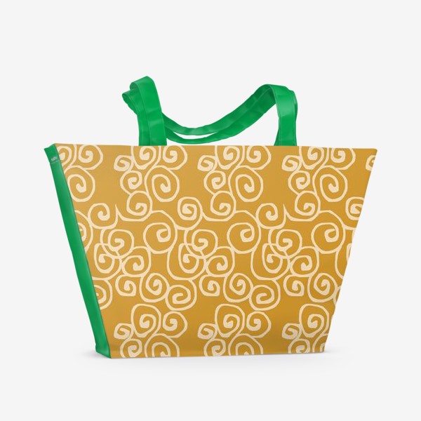 Пляжная сумка &laquo;Спирали, трайбл дизайн&raquo;