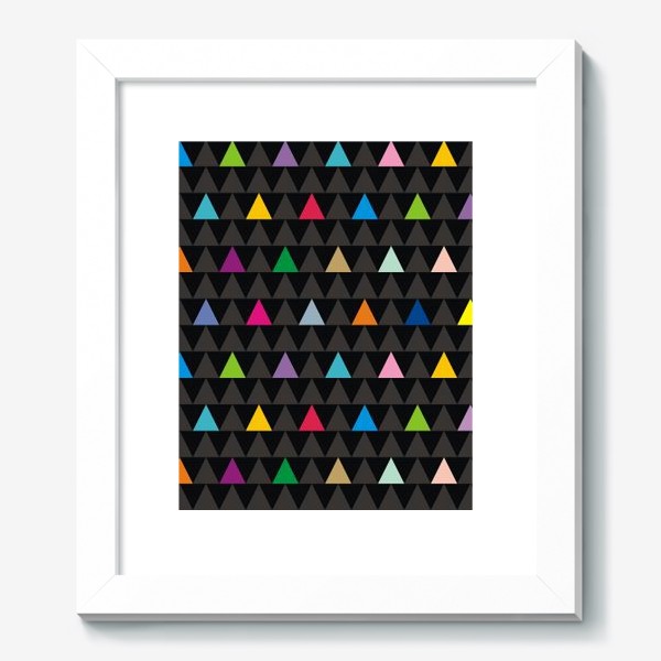Картина &laquo;Цветные треугольники на черном фоне&raquo;