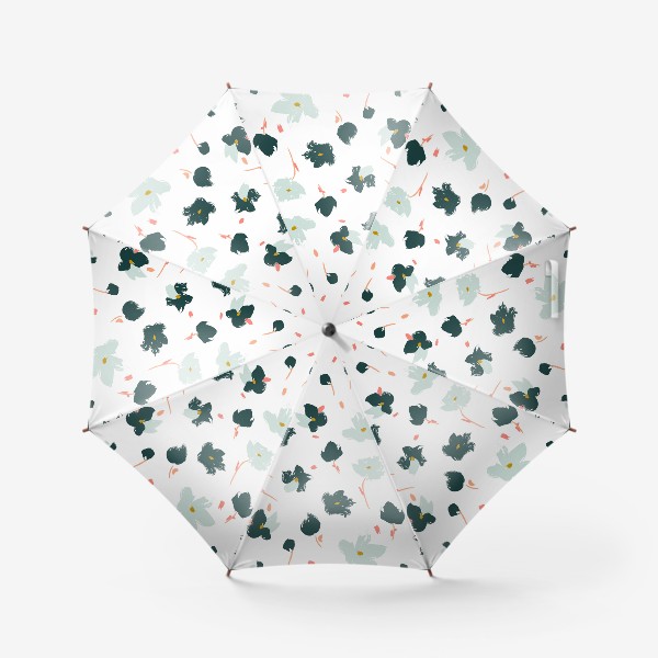 Зонт «цветы на белом»